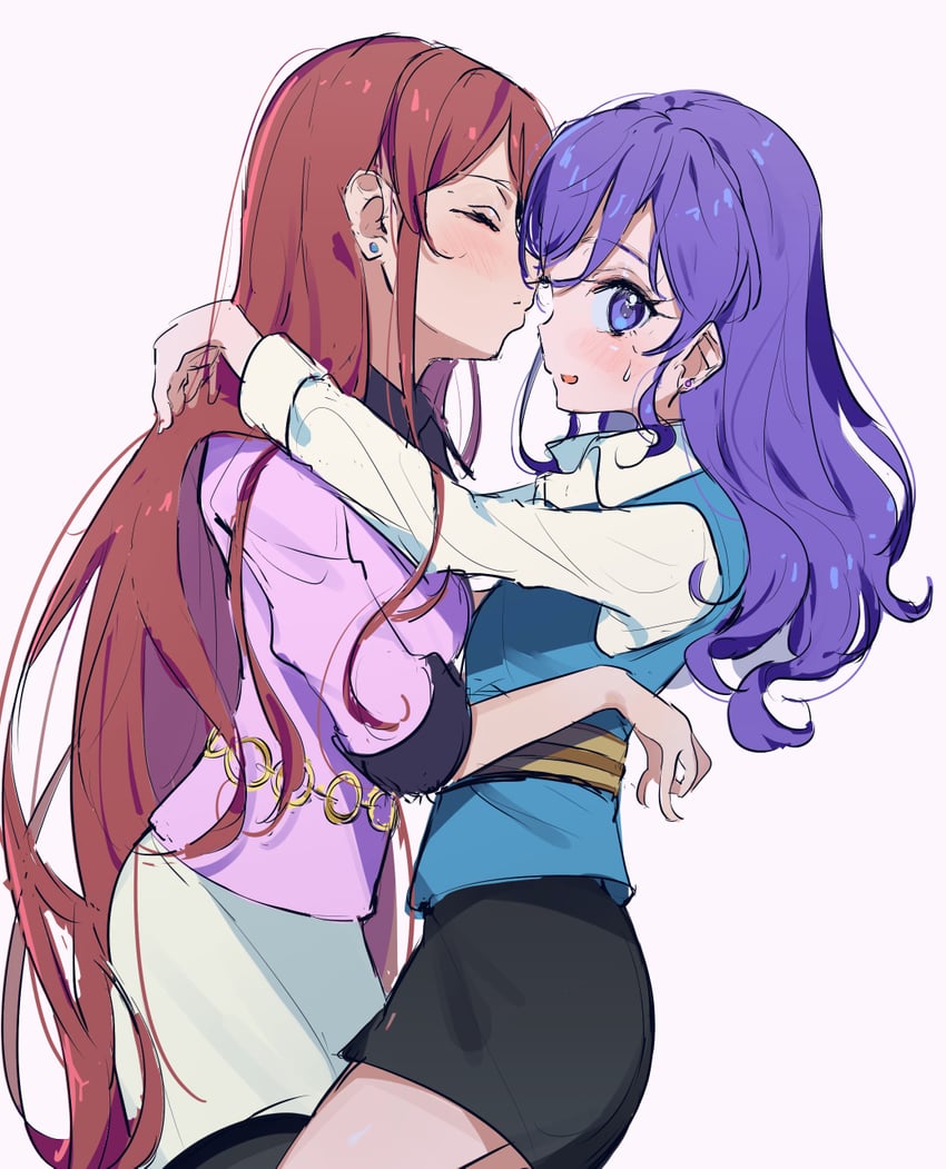 kiriya aoi and shibuki ran (aikatsu!) drawn by yamamura_saki