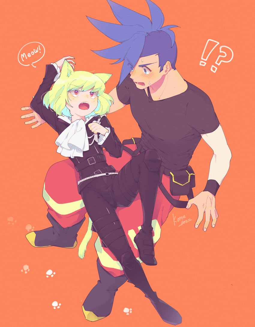 lio fotia and galo thymos (promare) drawn by kome_1022