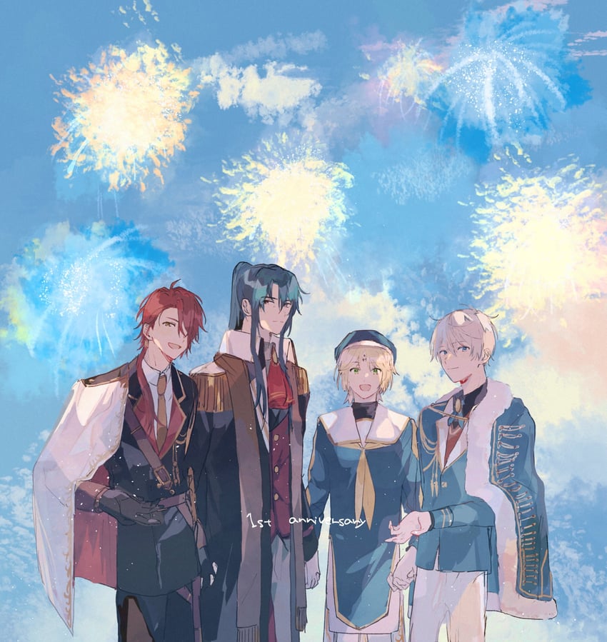 cain knightley, arthur grandwell, oz, and riquet (mahoutsukai no yakusoku) drawn by 22kolink