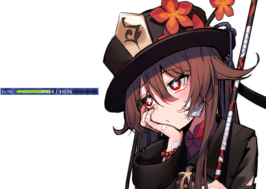 hu tao (genshin impact) drawn by overlord_(overlord80000)