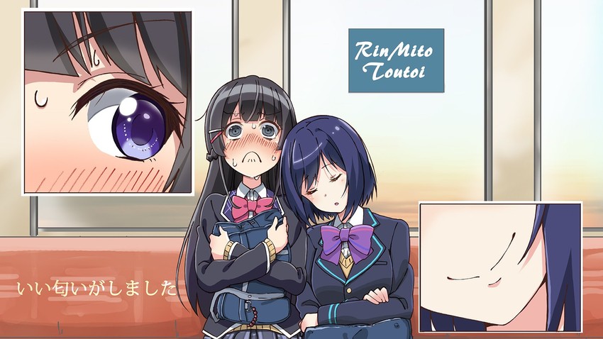 tsukino mito and shizuka rin (nijisanji) drawn by fujita_758634