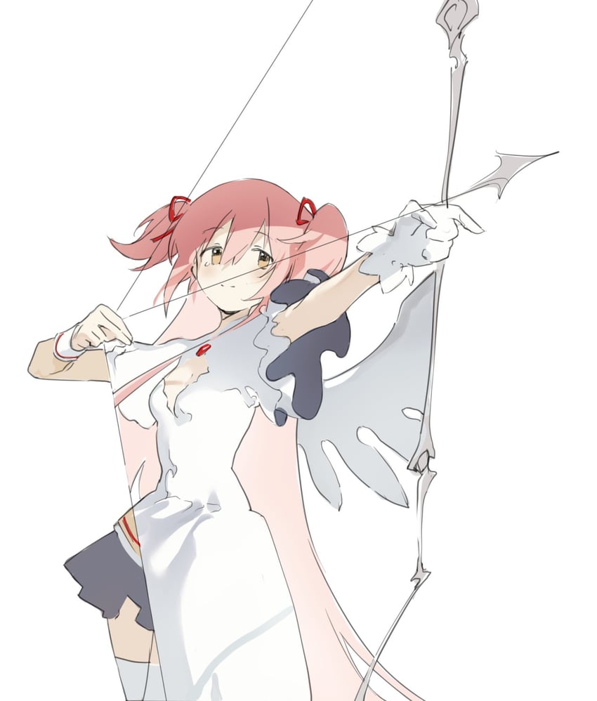 kaname madoka and ultimate madoka (mahou shoujo madoka magica) drawn by kurumi_(recycllamo)