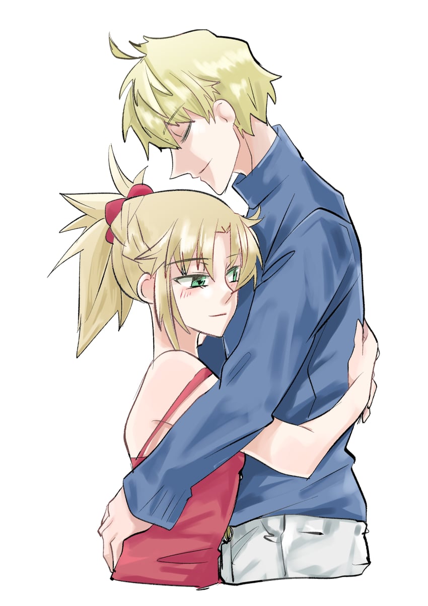 mordred and arthur pendragon (fate and 1 more) drawn by hemorichiniki