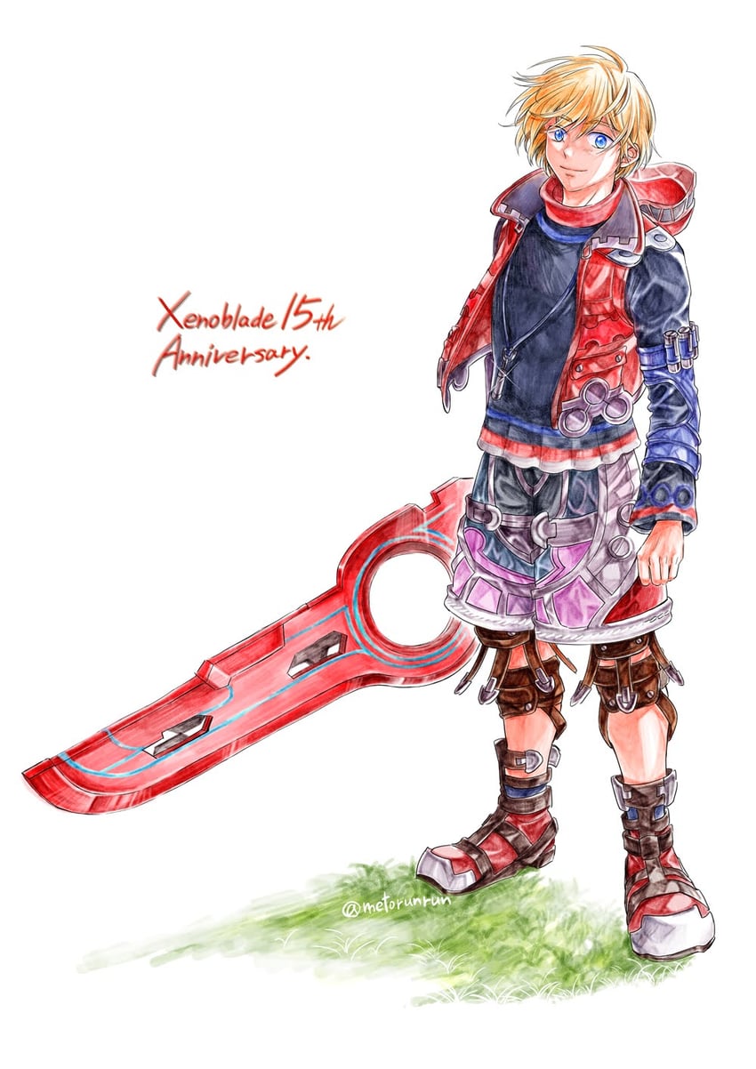 shulk (xenoblade chronicles and 1 more) drawn by metorurun