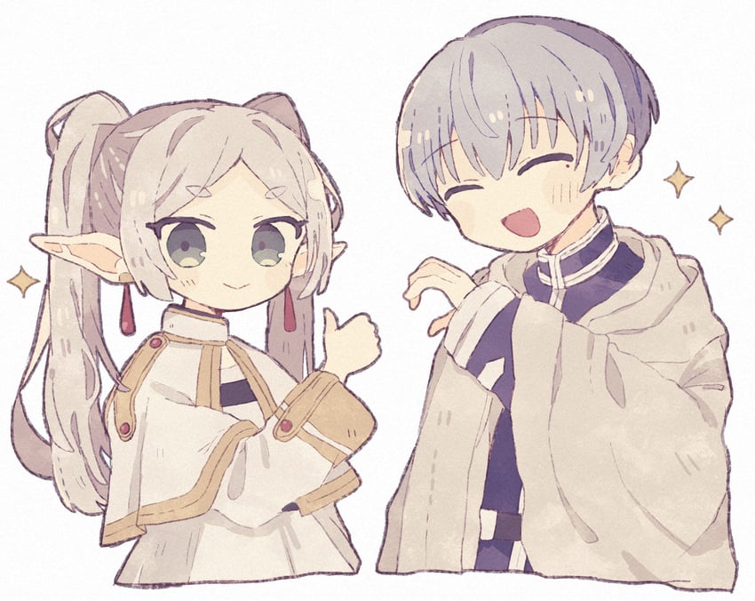 frieren and himmel (sousou no frieren) drawn by kanamochi_kanato