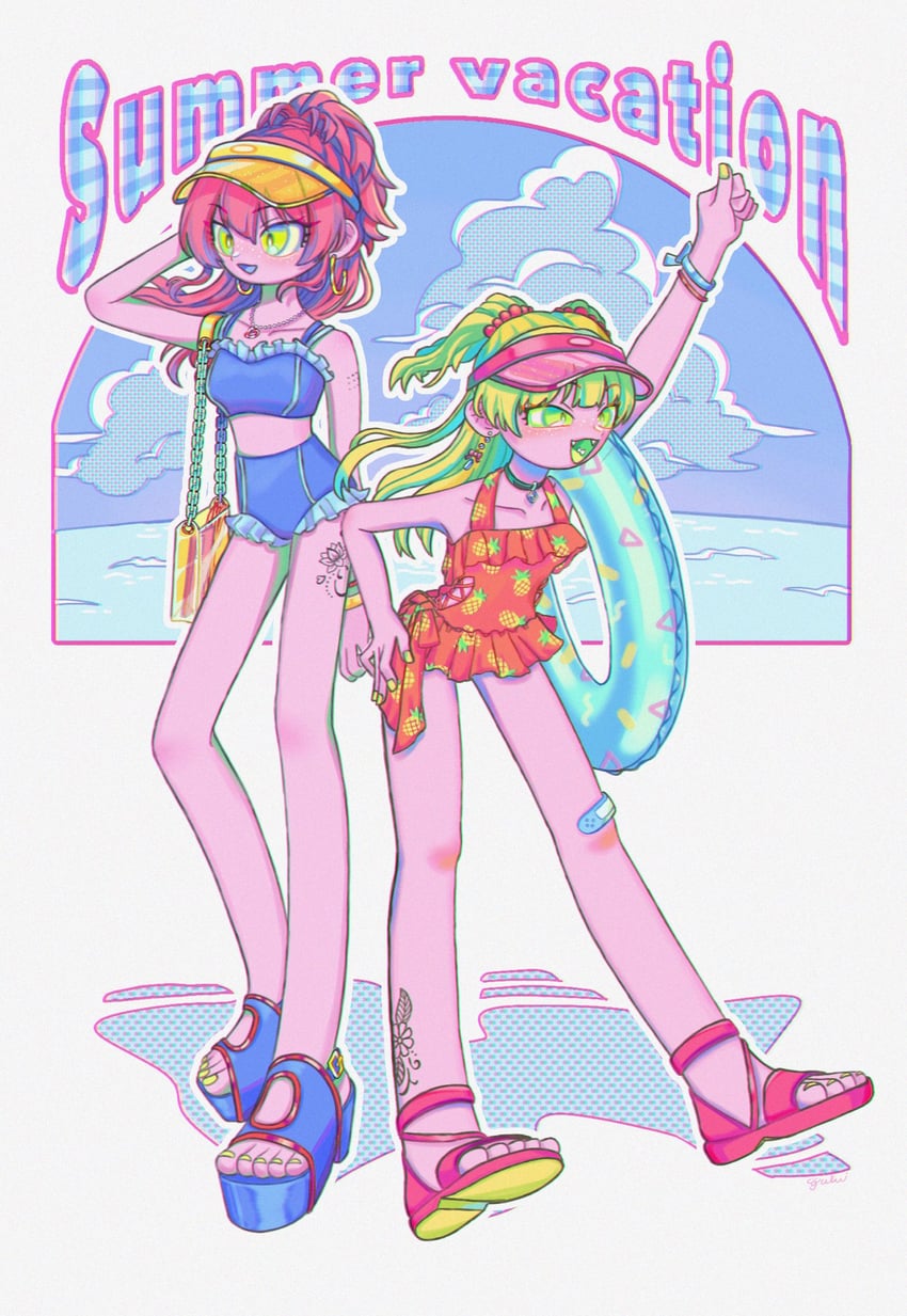 jougasaki mika and jougasaki rika (idolmaster and 1 more) drawn by yurui_(yurui891000)