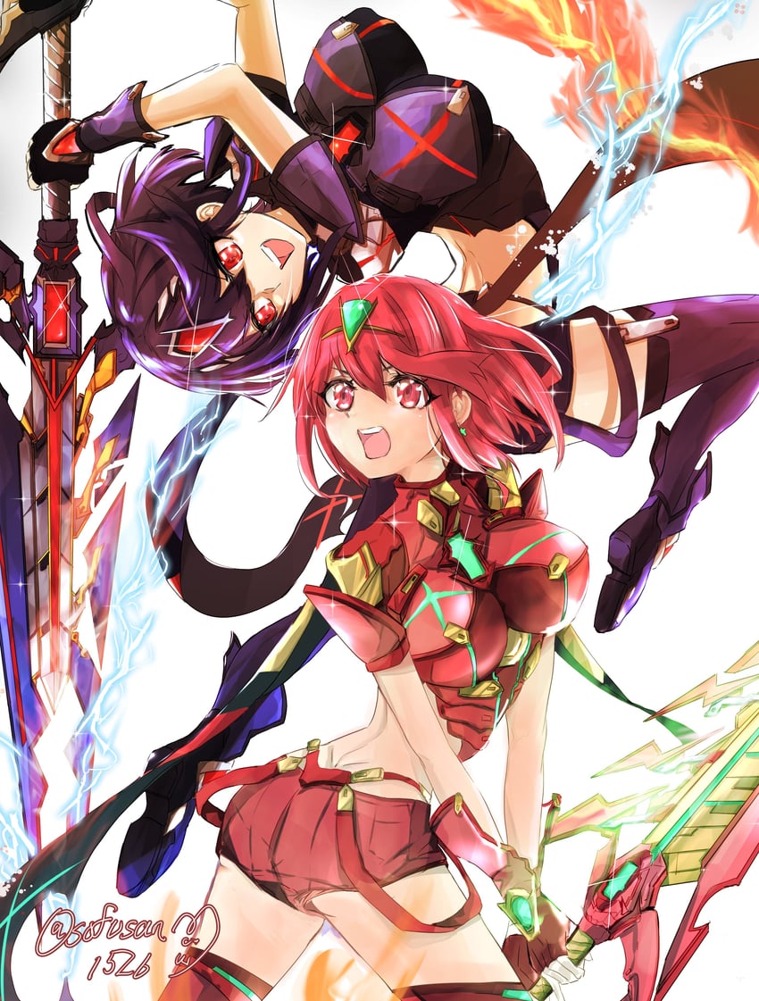 pyra (xenoblade chronicles and 2 more) drawn by sofusan1526