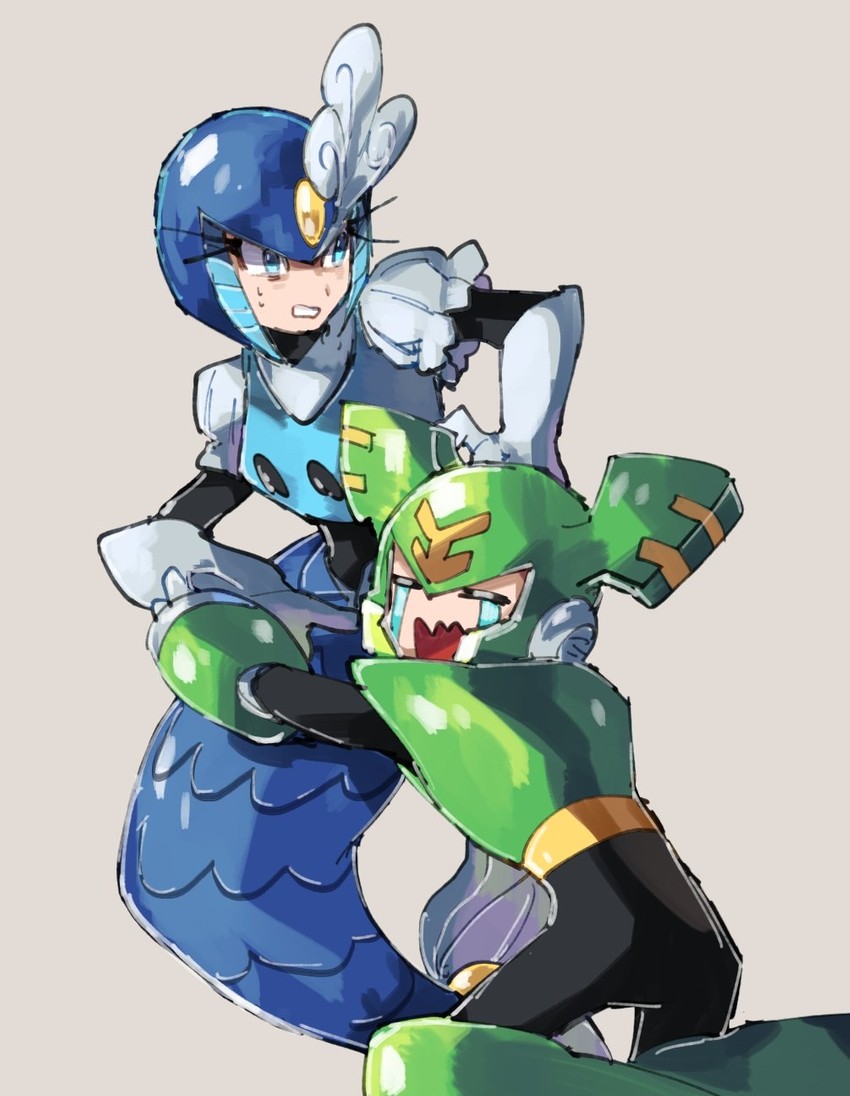 splash woman and tornado man (mega man and 1 more) drawn by chikichi