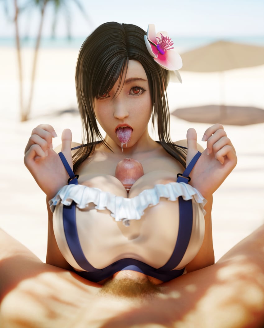 tifa lockhart (final fantasy and 3 more) drawn by batesz