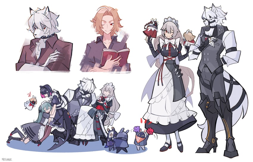 ellen joe, corin wickes, alexandrina sebastiane, hugo vlad, drusilla, and 3 more (zenless zone zero) drawn by megane98