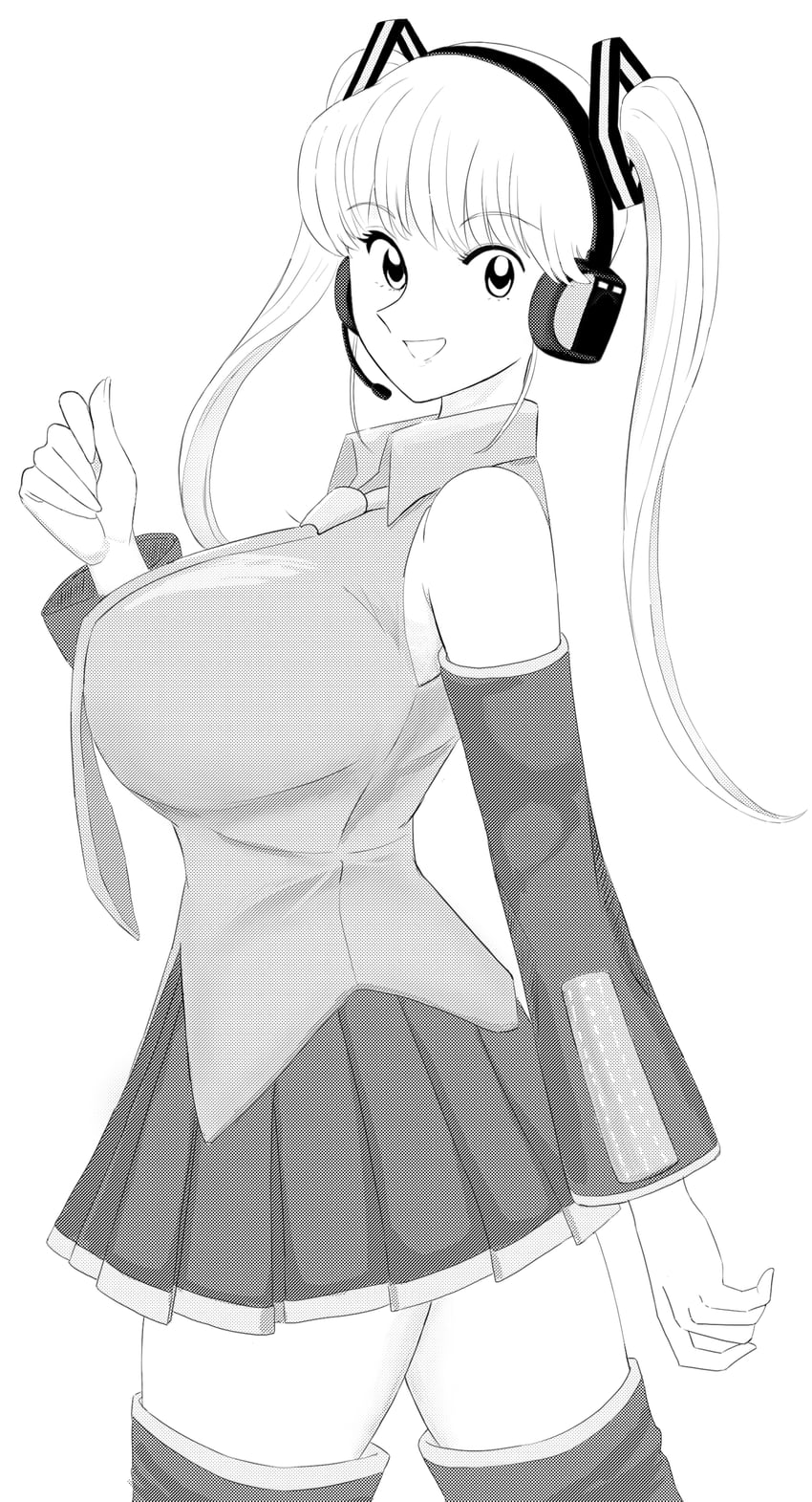 hatsune miku and akimoto katherine reiko (vocaloid and 1 more) drawn by shiroichi_st