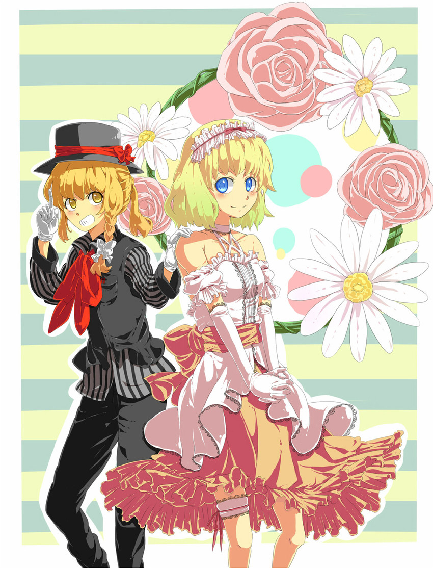 kirisame marisa and alice margatroid (touhou) drawn by byakugan_(tsuson)