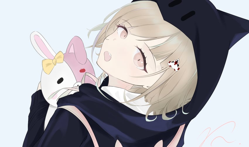 nanami chiaki and monomi (danganronpa and 2 more) drawn by qlee_(xxvp2877)