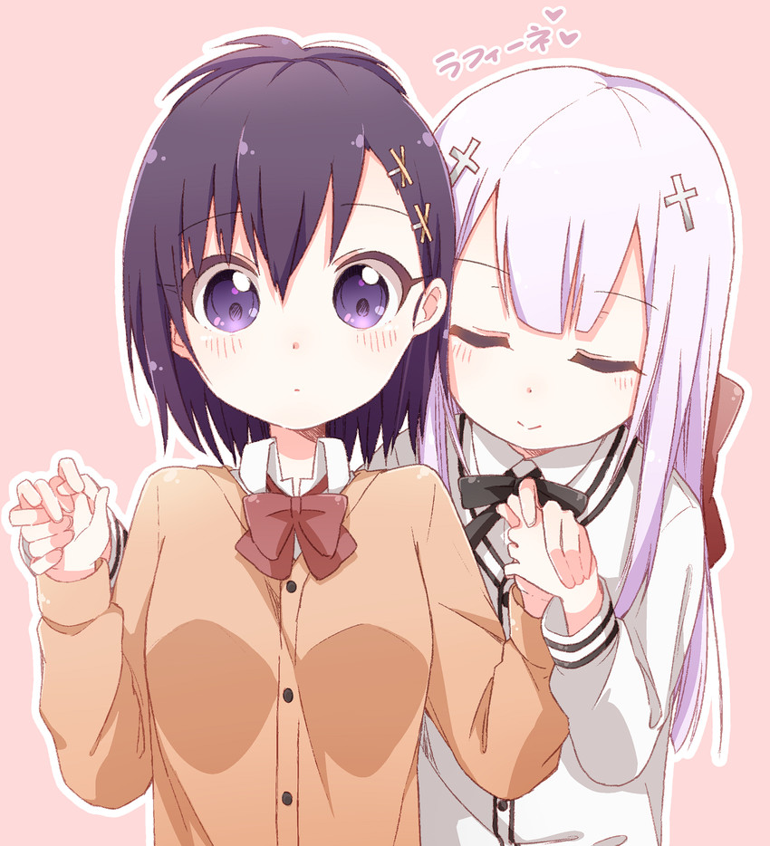 vignette tsukinose april and raphiel shiraha ainsworth (gabriel dropout) drawn by bafarin