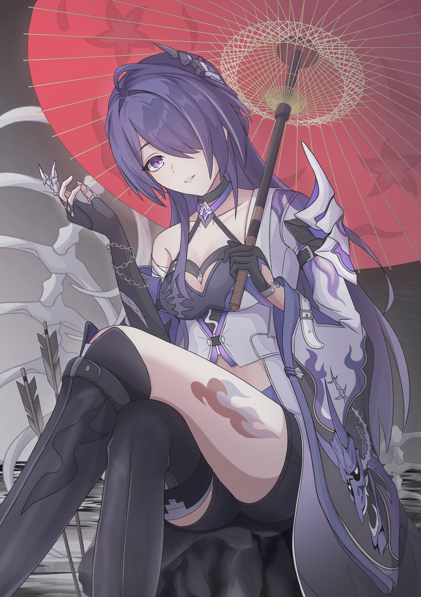 acheron (honkai and 1 more) drawn by hanabi_(hanabi_0333)
