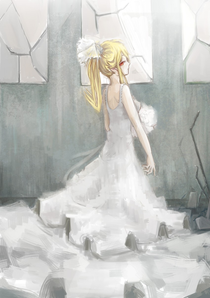 oshino shinobu (monogatari and 1 more) drawn by oshino_yeye