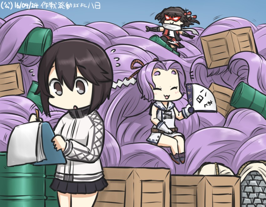 sendai, sendai kai ni, hayasui, hatsuharu, and hatsuharu kai ni (kantai collection) drawn by hamu_koutarou