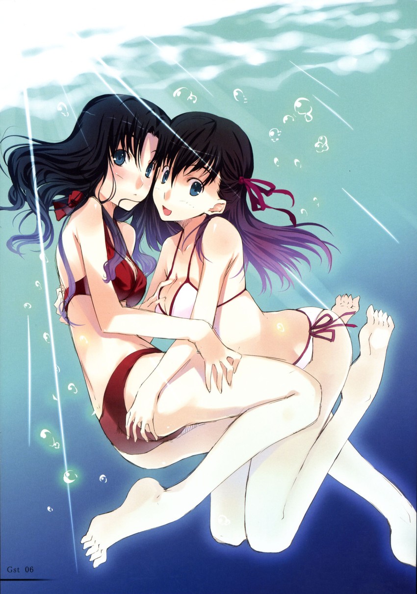 tohsaka rin and matou sakura (fate and 1 more) drawn by tachibana_yuu