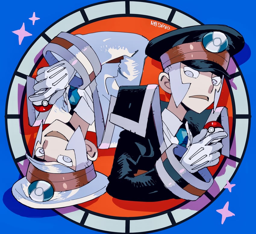 ingo and emmet (pokemon and 1 more) drawn by onigiri_(ahku5522)
