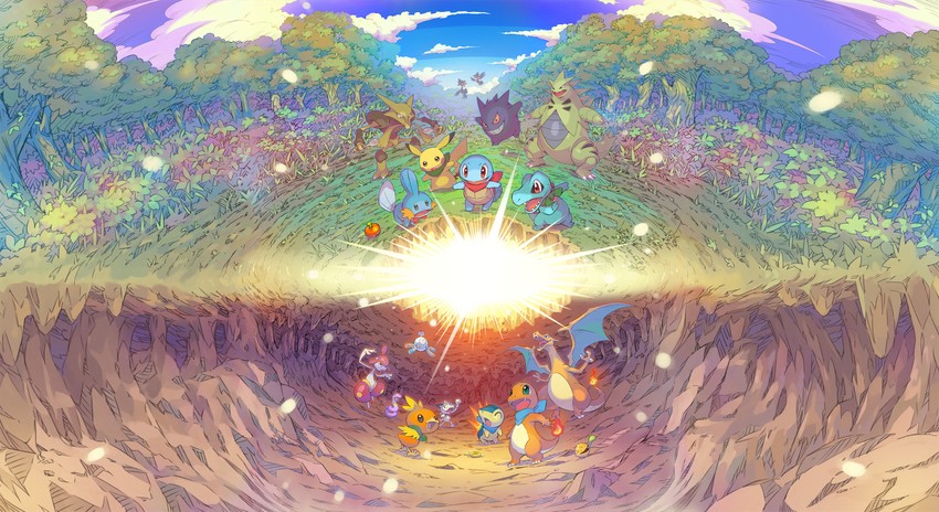 pikachu, charizard, gengar, squirtle, cyndaquil, and 11 more (pokemon and 2 more)