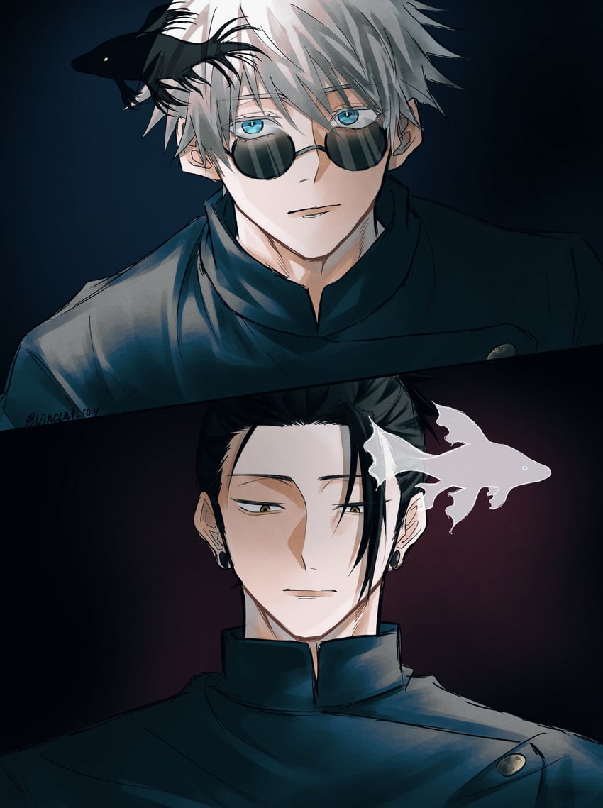 gojou satoru and getou suguru (jujutsu kaisen) drawn by vincent_14y