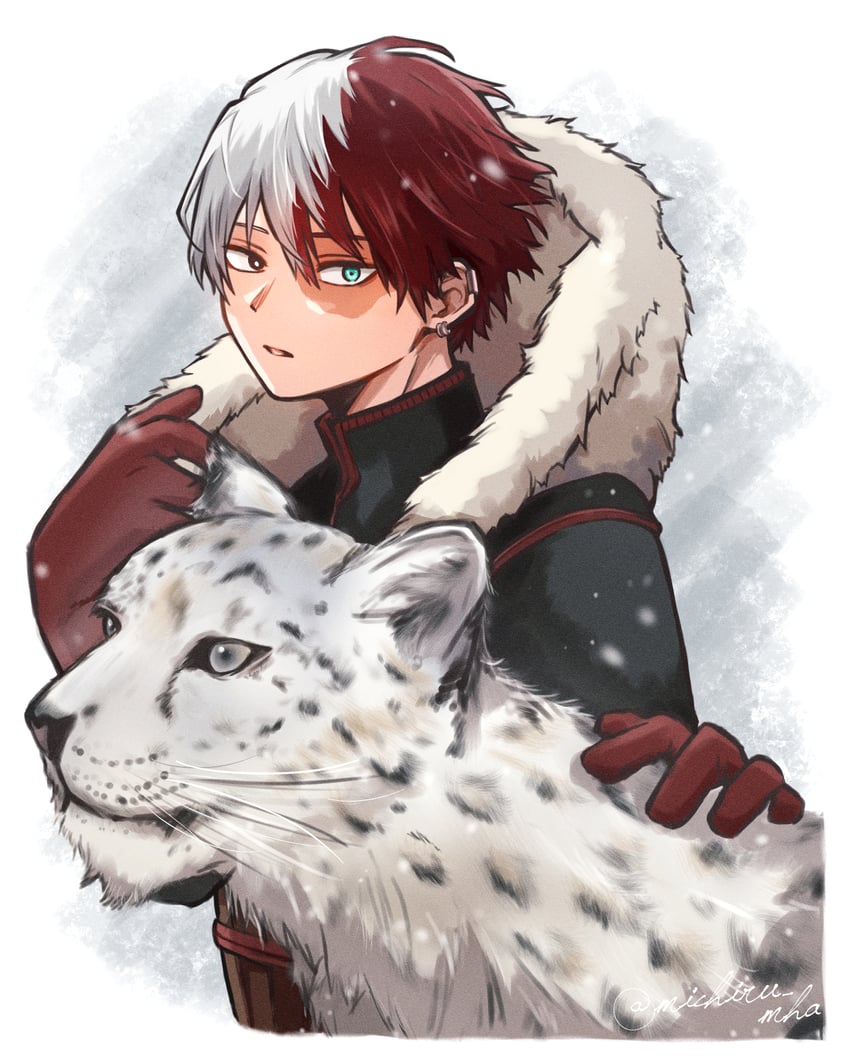 todoroki shoto (boku no hero academia) drawn by michiru_mha