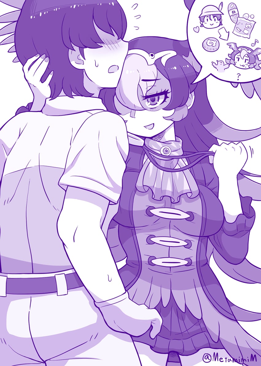 captain and striated caracara (kemono friends and 1 more) drawn by metamimi