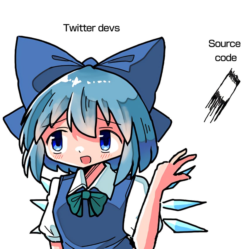 cirno (touhou and 1 more) drawn by kasuya_baian