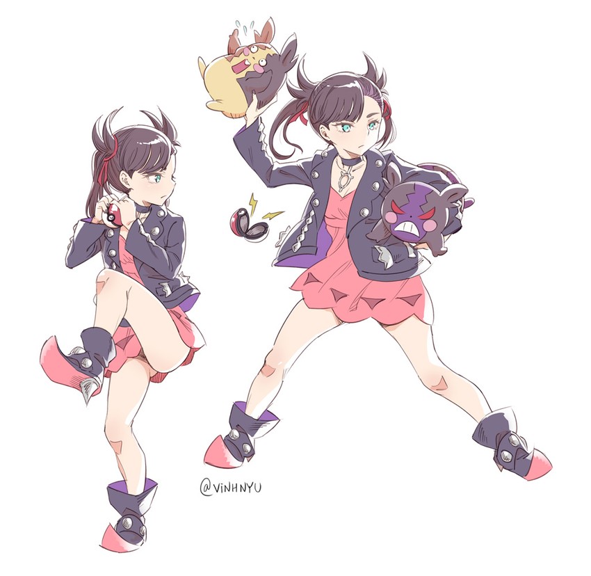 marnie and morpeko (pokemon and 1 more) drawn by vinhnyu