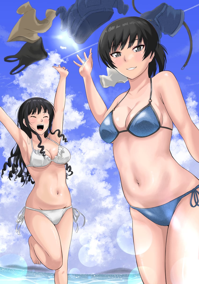 morishima haruka and tsukahara hibiki (amagami) drawn by jishaku_(user_rcuz2843)