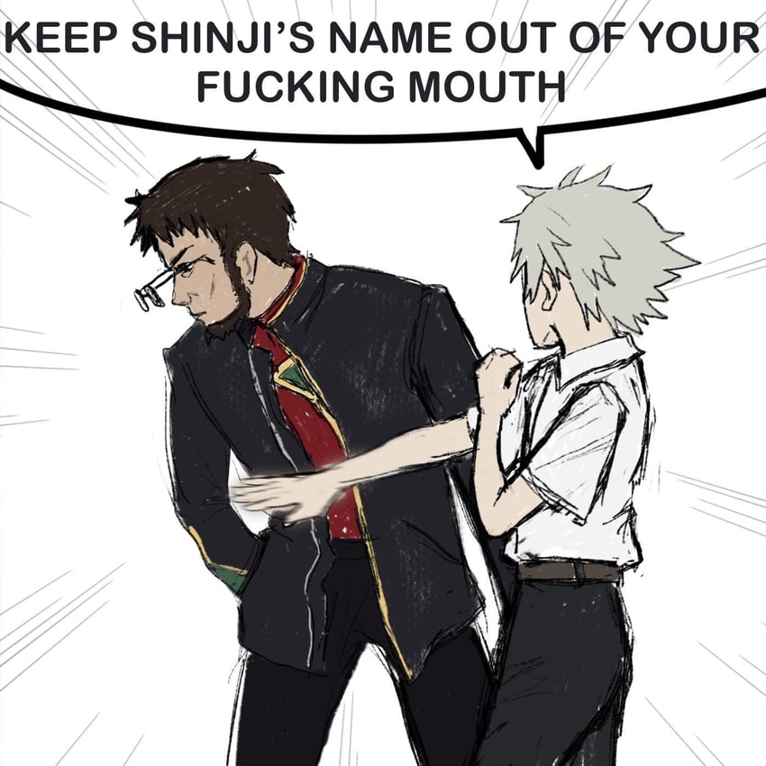 nagisa kaworu and ikari gendou (neon genesis evangelion and 1 more) drawn by diko_l