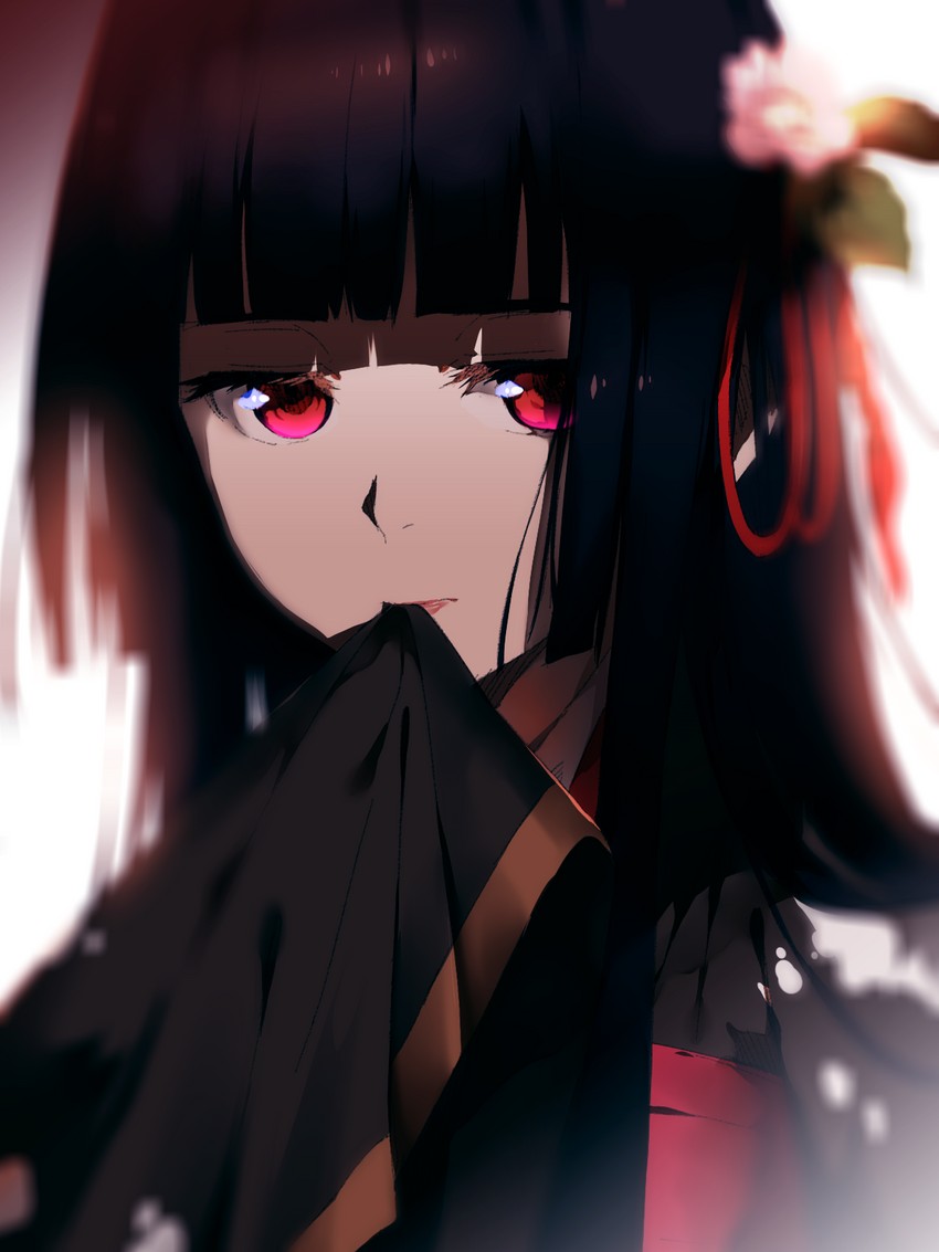 enma ai (jigoku shoujo) drawn by jeky-kun