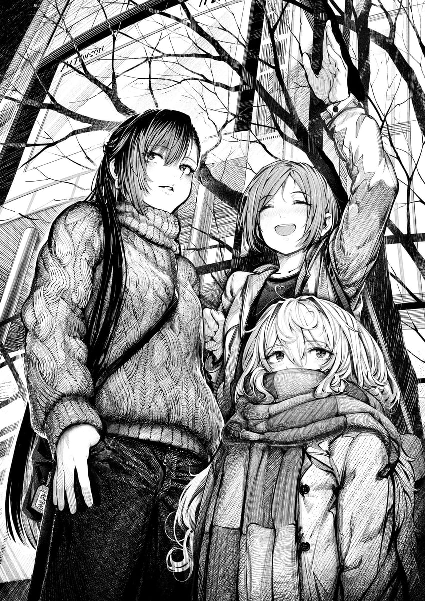 kozakura, seto akari, and ichikawa natsumi (urasekai picnic) drawn by shirakaba