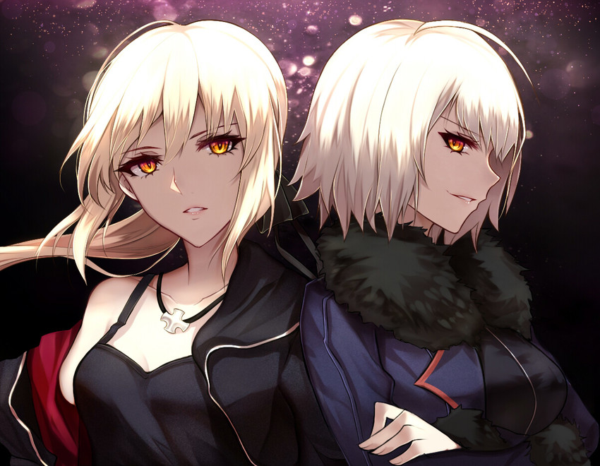 artoria pendragon, jeanne d'arc alter, and saber alter (fate and 1 more) drawn by shigure_s