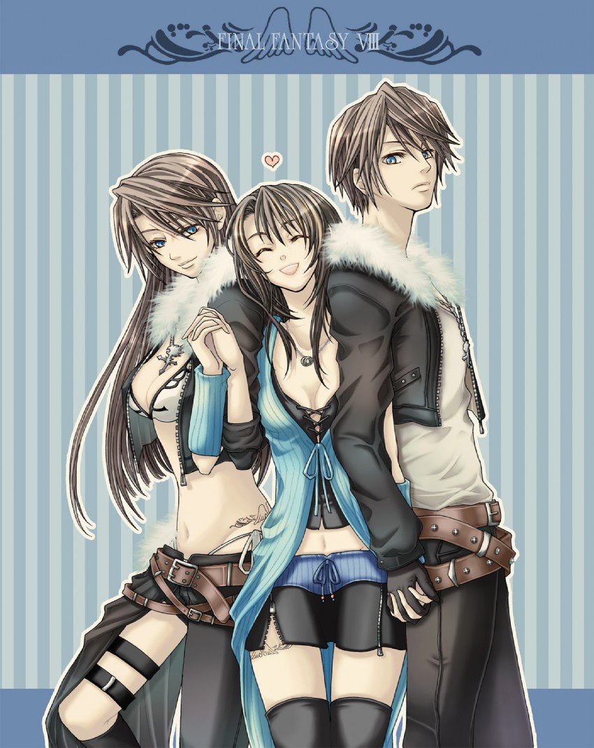 squall leonhart and rinoa heartilly (final fantasy and 1 more) drawn by tsutsuji_maki