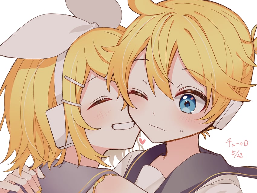 kagamine rin and kagamine len (vocaloid) drawn by tono_kabeuchi