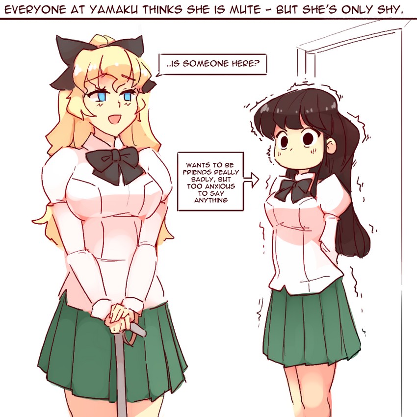 komi shouko and satou lilly (komi-san wa komyushou desu and 1 more) drawn by rtil