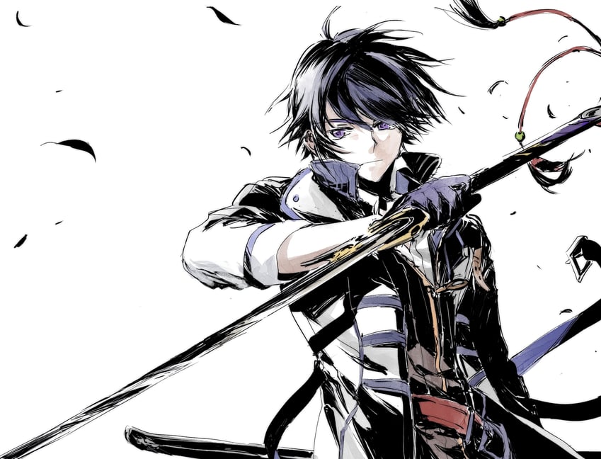 rean schwarzer (eiyuu densetsu and 2 more) drawn by qichaxy