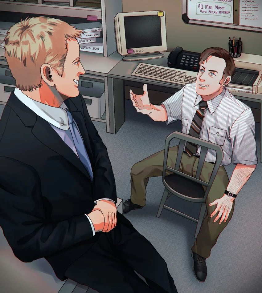 saul goodman and howard hamlin (breaking bad and 1 more) drawn by prim42