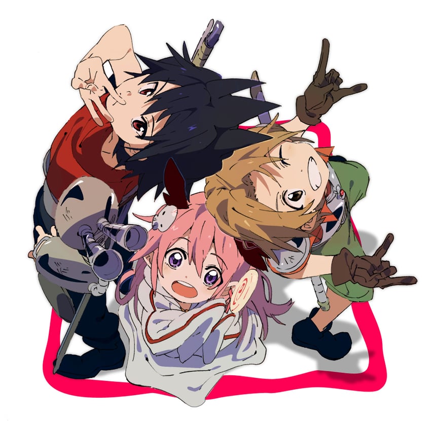 alba, ruki, and ross (sen'yuu.) drawn by mezashi_(mezasi)