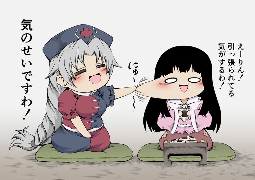 houraisan kaguya and yagokoro eirin (touhou) drawn by hidefu_kitayan