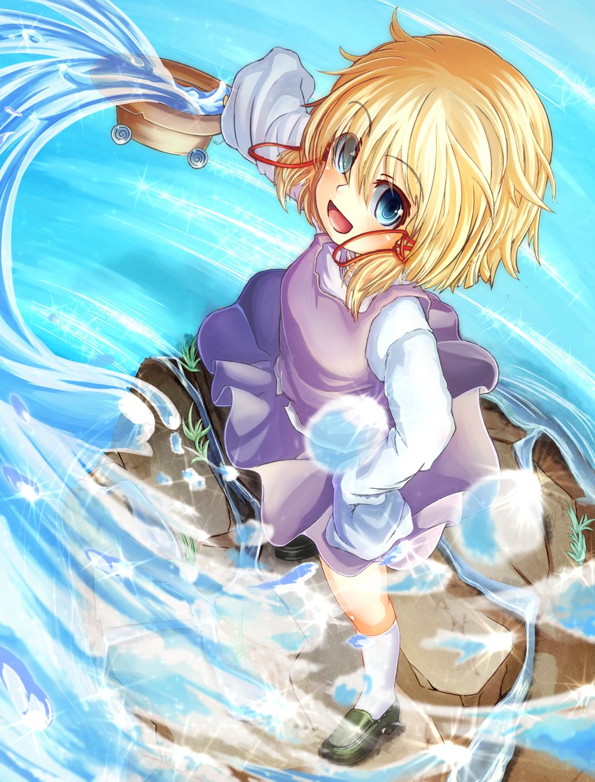 moriya suwako and pyonta (touhou) drawn by adworse