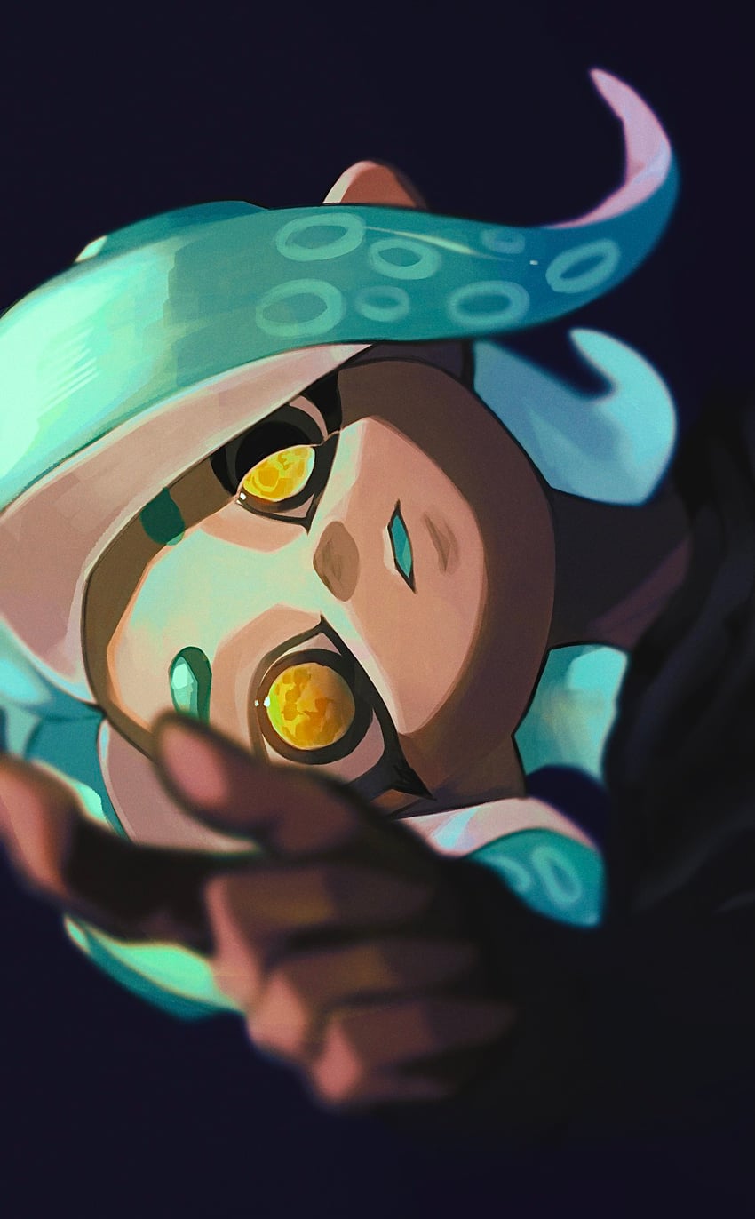 octoling player character and octoling girl (splatoon) drawn by nupi_(nu_55)
