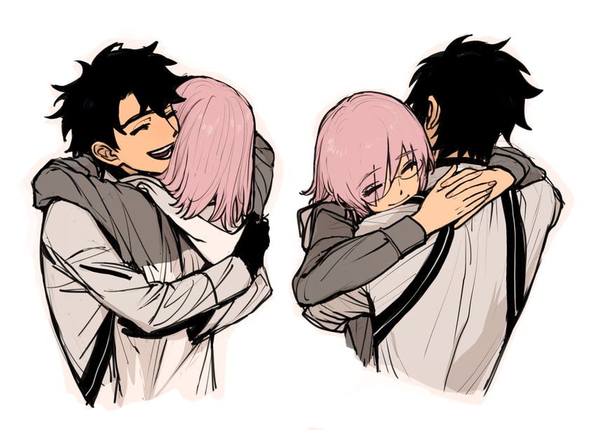 mash kyrielight and fujimaru ritsuka (fate and 1 more) drawn by 8ytvx7mrbq8964