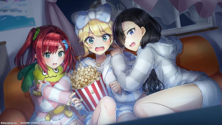 sakimiya iruka, kirahoshi kanna, izumi kiri, and kurose minami (dolphin wave) drawn by ootomo_takuji