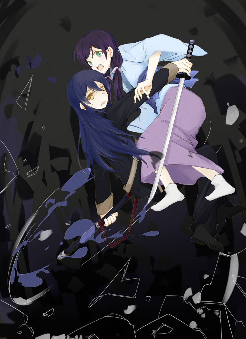 tojo nozomi and sonoda umi (love live! and 1 more) drawn by faech