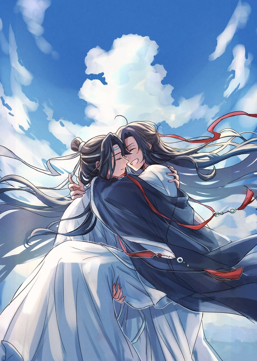 wei wuxian and lan wangji (modao zushi) drawn by semiusa1010