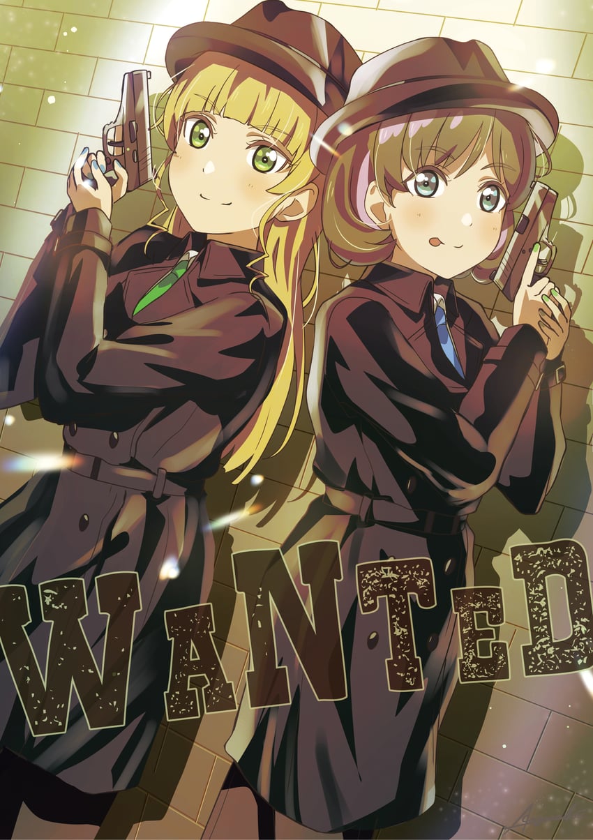 heanna sumire and tang keke (love live! and 1 more) drawn by aozora_aoi
