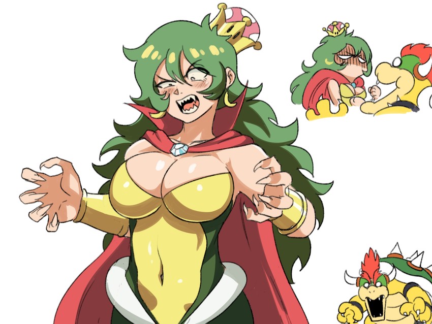 bowser and king k. rool (mario and 4 more) drawn by tina_fate