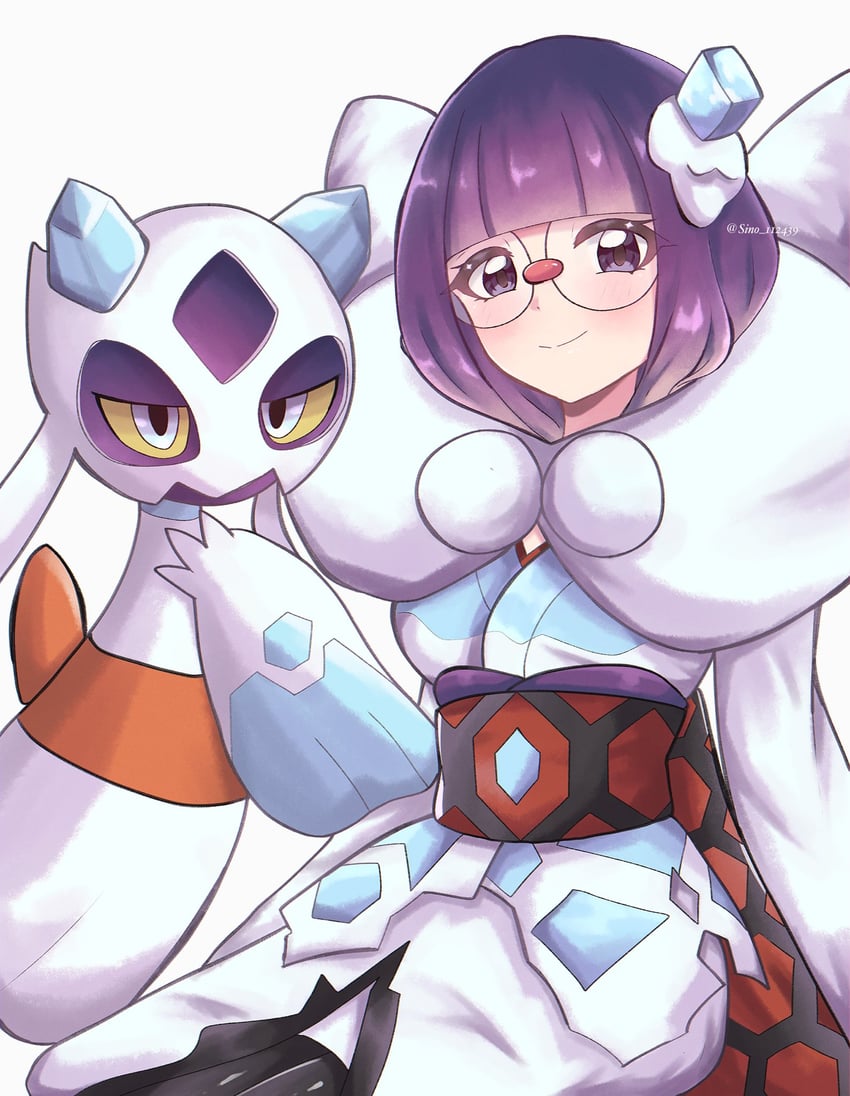 froslass and shauntal (pokemon and 1 more) drawn by sino_(pcxg4558)